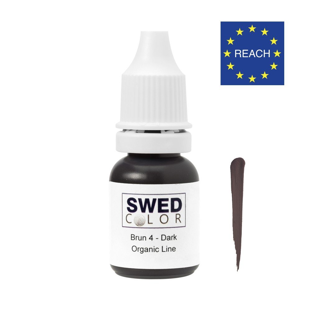 Brun 4 SwedCOLOR-Ögonbryn och bröst areola pigmentblandning färg