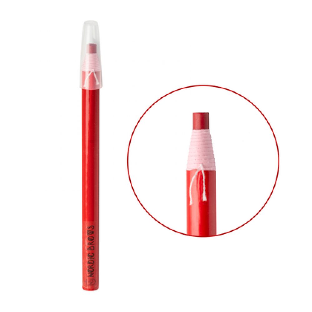 Röd kosmetisk penna 