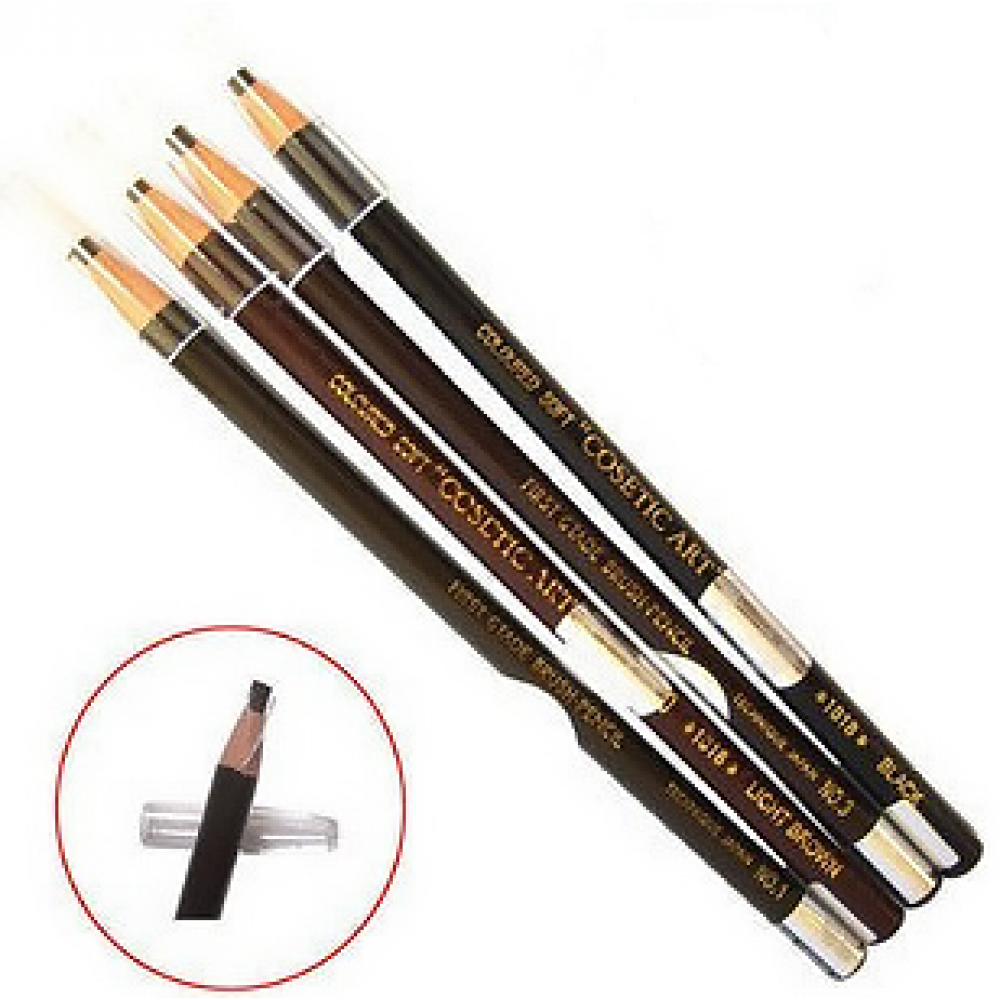 Svart  kosmetisk penna ögonbryn, 3D, hårstrån, eyeliner ritning