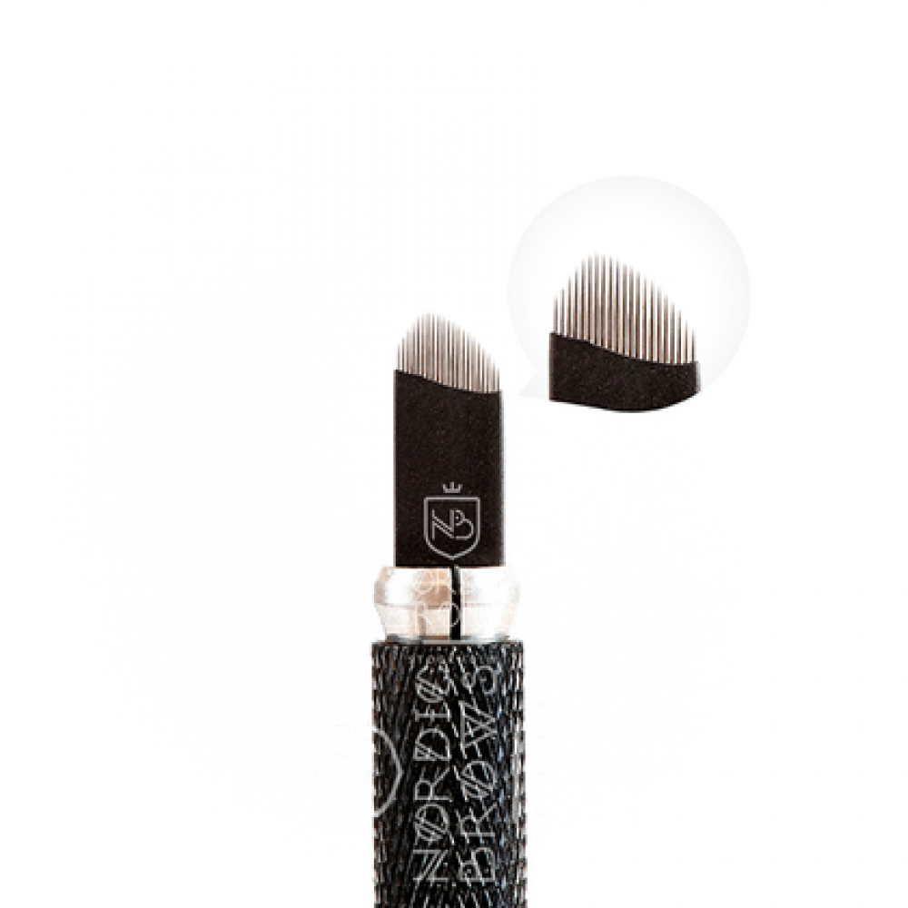 V21 Nanobryn nål+Skuggning mellan strån, Eyeliner- Diameter 0,30 mm - för manuell teknik  *10 st.