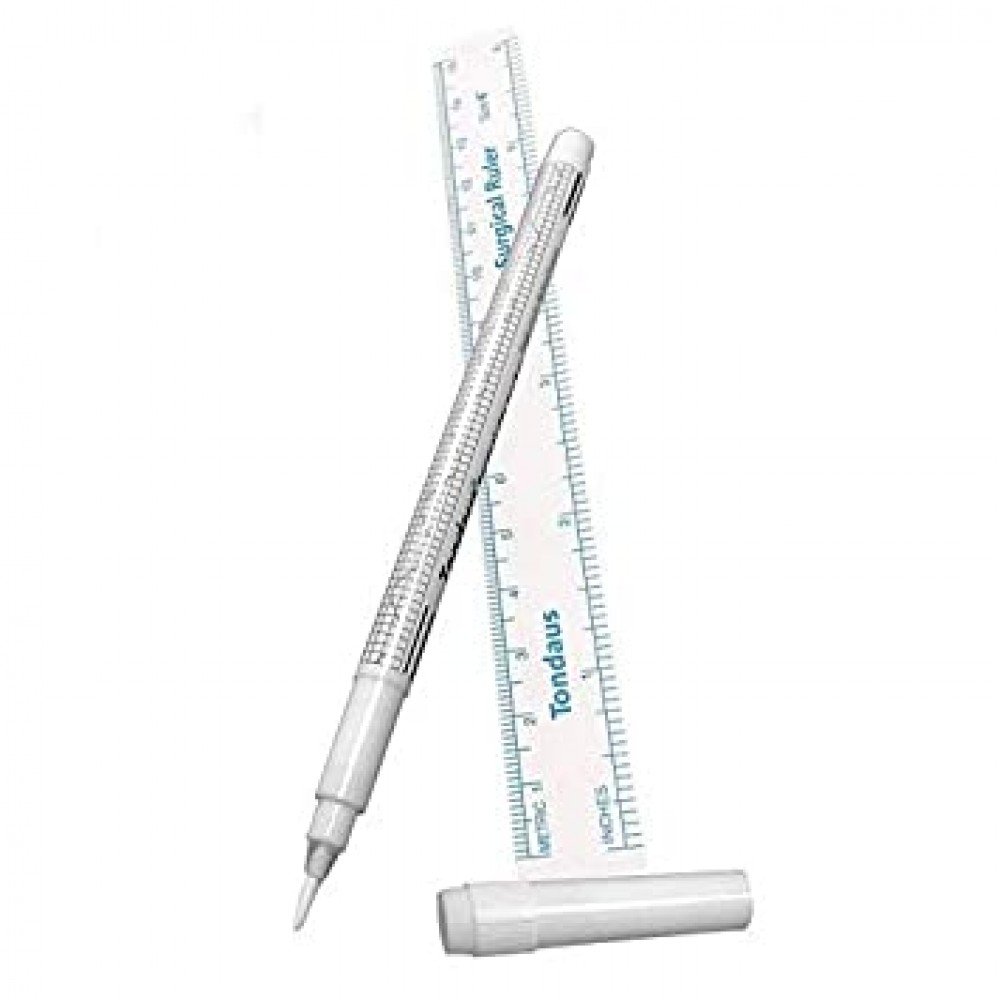 Vit penna - ritningsform, markera före laser, HIFU